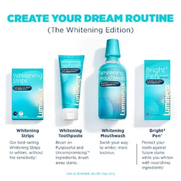 Lumineux Teeth Whitening Strips 21 Treatments – Peroxide Free - Enamel Safe for Whiter Teeth - Whitening Without The Sensitivity - Dentist Formulated - Sensitivity Free - Image 3
